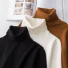 Cross-border men's woolen sweater, warm base knitted sweater, slim semi-high neck Korean-style inner layer, cool plush sweater top Specification image